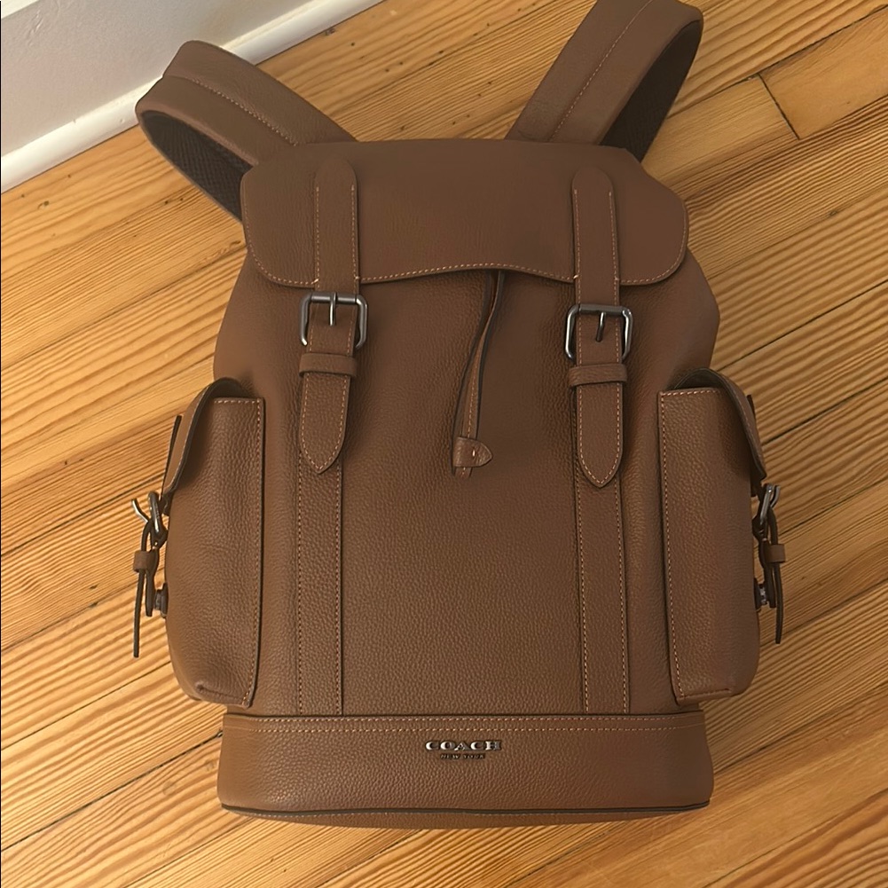 Coach Hudson Brown Leather Backpack